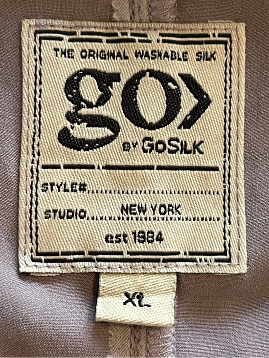 GO Silk Lavender Tunic Blouse XL Raw Edge Seam Sleeveless Top - Picture 5 of 8